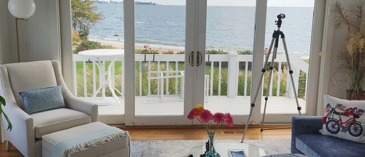 Professional cleaning for waterfront home in Greenwich, CT.