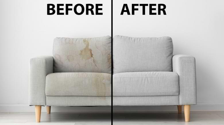 Before and After Picture Upholstery Cleaning Sofa